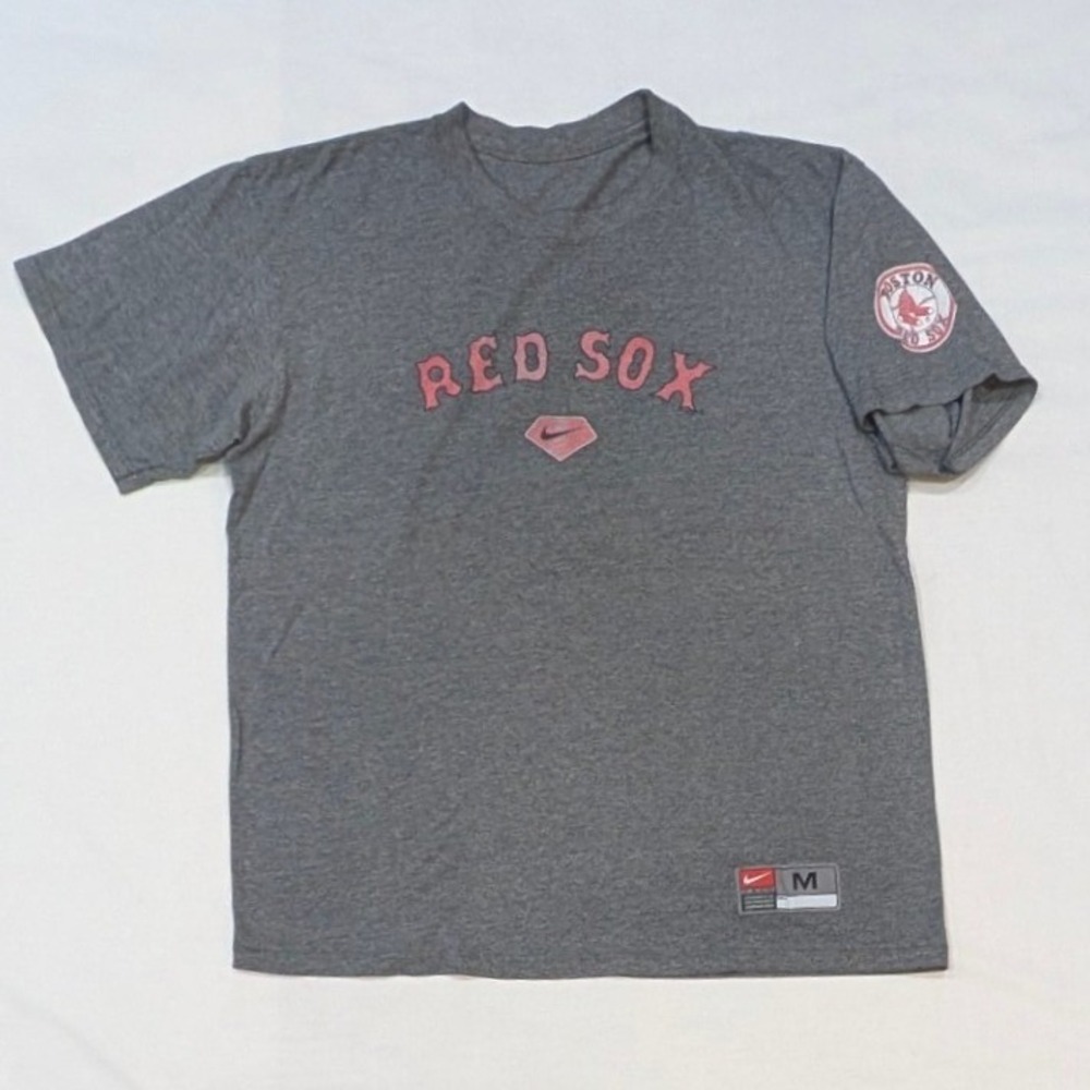 Nike Team Boston Red Sox T-Shirt Men's Medium Gray MLB Baseball Short Sleeve